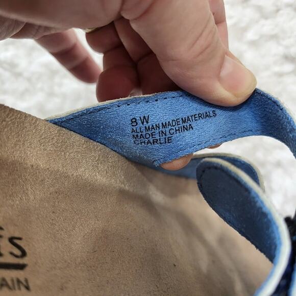 New Cliffs White Mountain Sandals Charlie Blue Size 8 - Picture 4 of 4